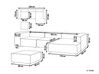 Narożnik modułowy 3-osobowy sztruksowy lewostronny z otomaną niebieski APRICA_909093