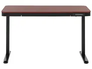 Biurko regulowane elektrycznie KENLY 120 cm 60 cm Z portem USB Ciemnobrązowy_840243