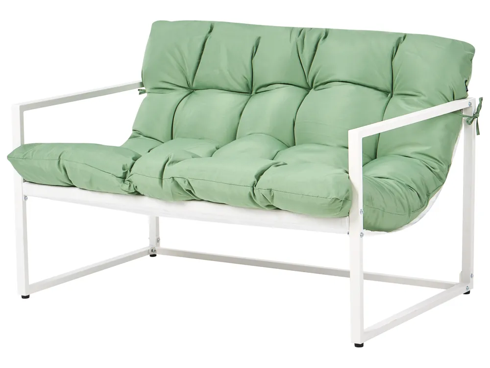Garden Lounge Set with Table 4 Seater GARDA Metal Green_1021267