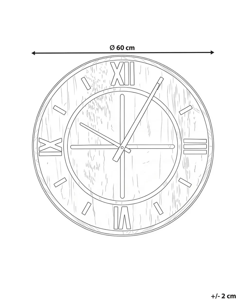 Wall Clock SAULGES 60 cm Brown_1148771