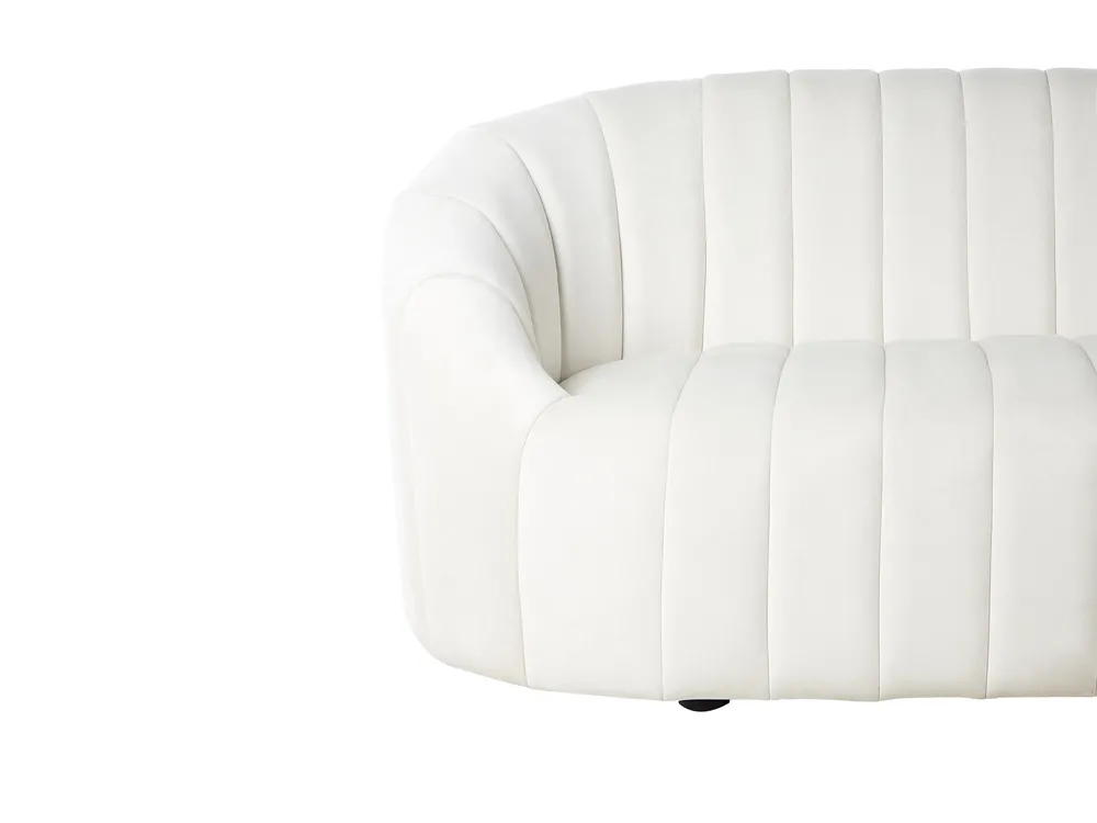 Living Room Set 6 Seater MALUNG Velvet Off-White_884049