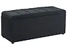Storage Ottoman OREM Fabric 100 cm Black