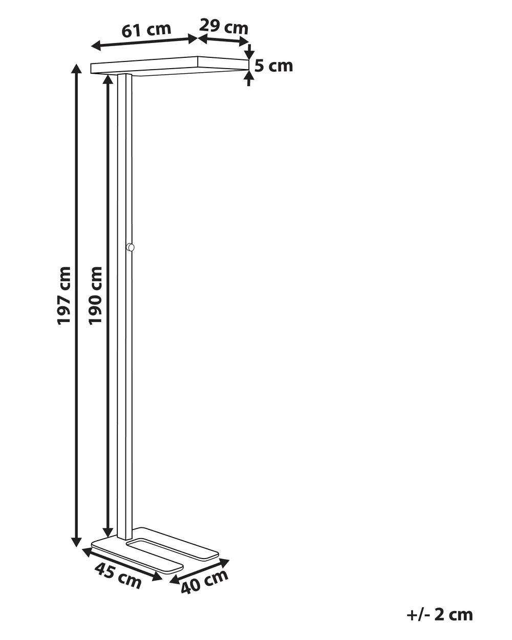 LED Floor Lamp TAURUS with Dimmer Metal Black_869674