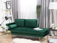 Chaise longue versione sinistra MIRAMAS Velluto Verde smeraldo_739193