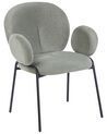 Set of 2 Boucle Dining Chairs Green ELY_930192