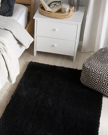 Shaggy Area Rug 80 x 150 cm Black EVREN