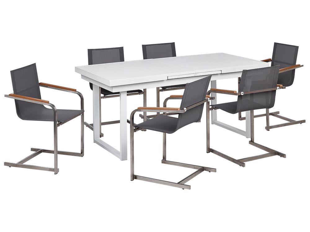 Garden Dining Set 6 Seater VALCANETTO/COSOLETO Metal Grey
