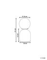 Tischlampe Marmor / Glas weiss 21 cm Kugelform KIWI_872413