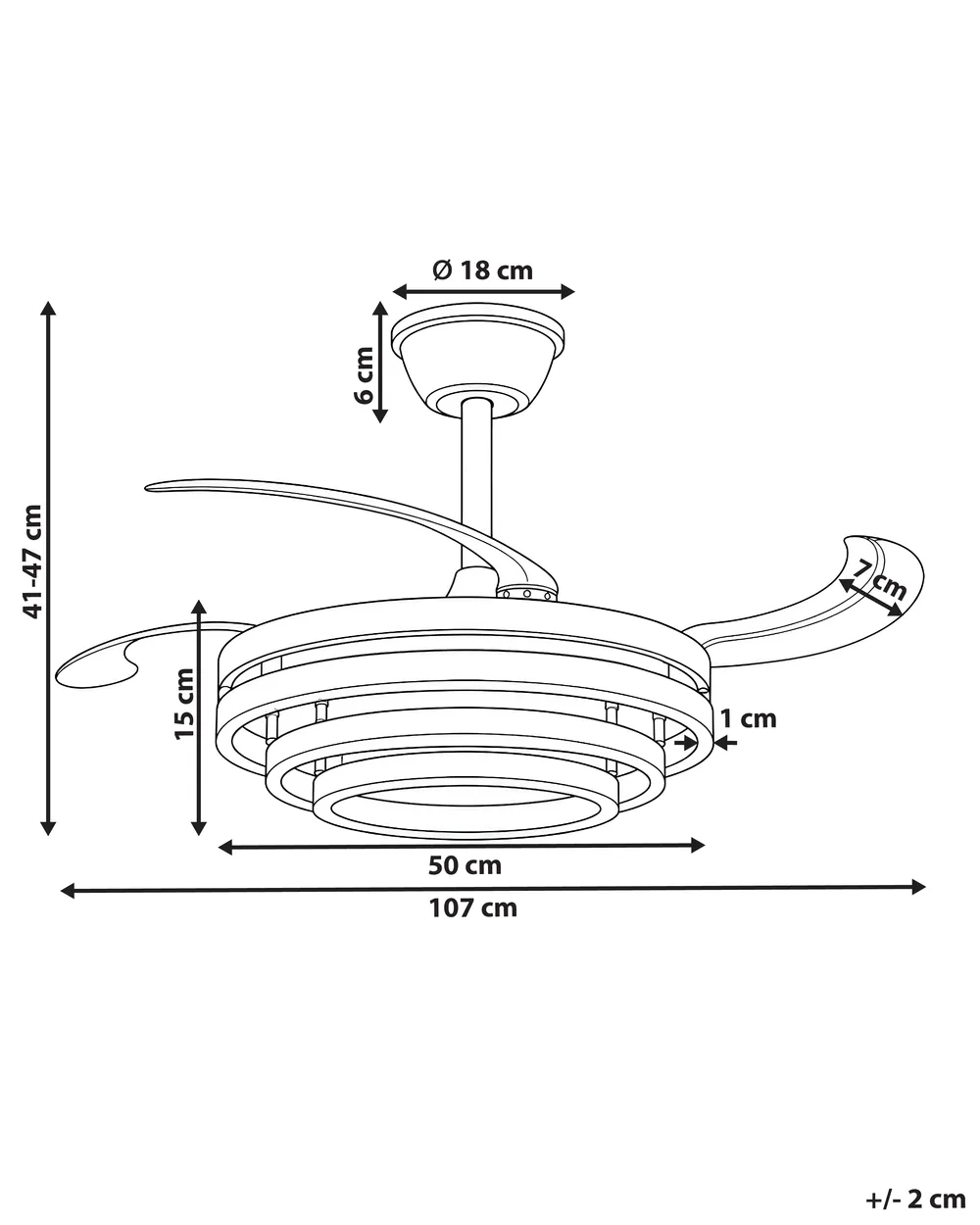 Ceiling Fan with Light AUCILLA with Remote LED Gold_1125726
