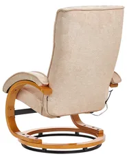 Massage Chair HERO with Footstool Fabric Beige_964752