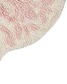 Tapete de casa de banho em algodão rosa 150 x 60 cm CANBAR_905476