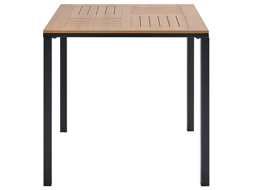 Garden Dining Table LEVANTO 80 cm 80 cm Metal Black_1179375
