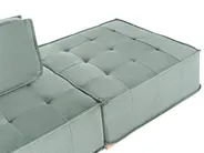 Modular Corner Sofa 5 Seater TIBRO Fabric Light Green Right Hand_1057824