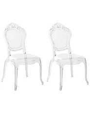 Set of 2 Dining Chairs VERMONT Transparent_1094017