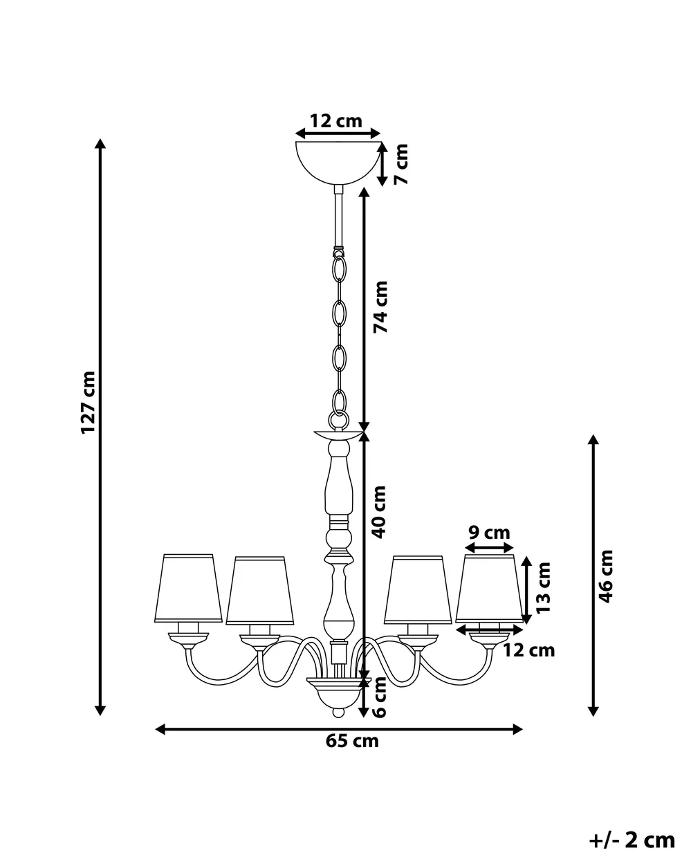 Chandelier BRADANO Metal Brass_825599