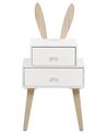 2 Drawer Bedside Table White BANKS_934779