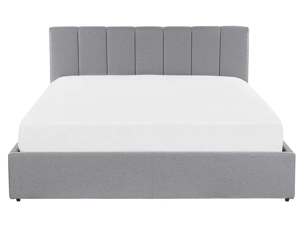 Lit ottoman DREUX Tissu Gris clair 160 x 200 cm_793230