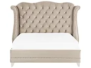 Letto Velluto AYETTE 160 x 200 cm Beige_832226
