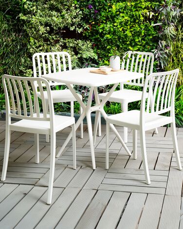 Set of 4 Garden Chairs White SERSALE