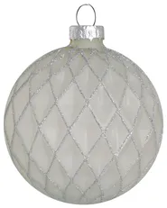 Zestaw 35 bombek FROSTFALL Szkło Szary_1028133