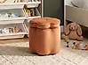 Kids Storage Pouffe FLOWER Flower Velvet Orange