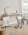 Saddle Stool DUMONT Faux Leather White