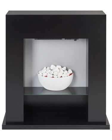 Electric Fireplace LED Flame Effect Black DJURAB