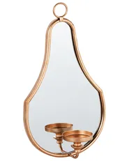 Wall Candle Holder BAZARNES 45 cm Metal Gold_973417