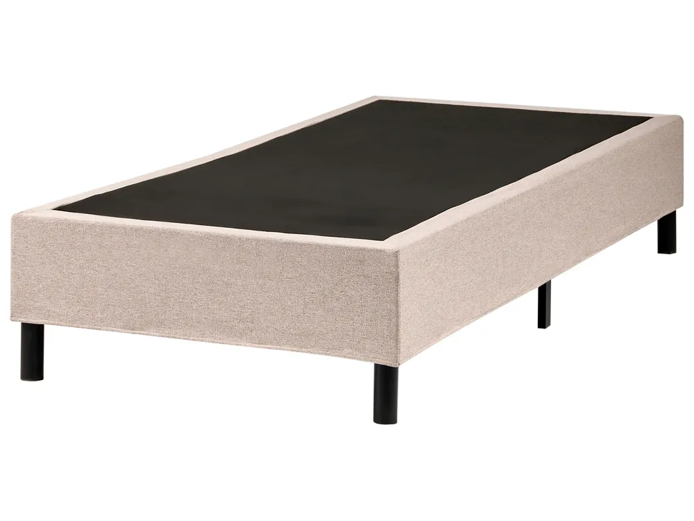 Divan Bed without Headboard Fabric COUNTESS 90 x 200 cm (EU Single) Beige_1054098