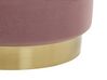 Set de 2 poufs en velours rose avec rangement GARLAND_772416