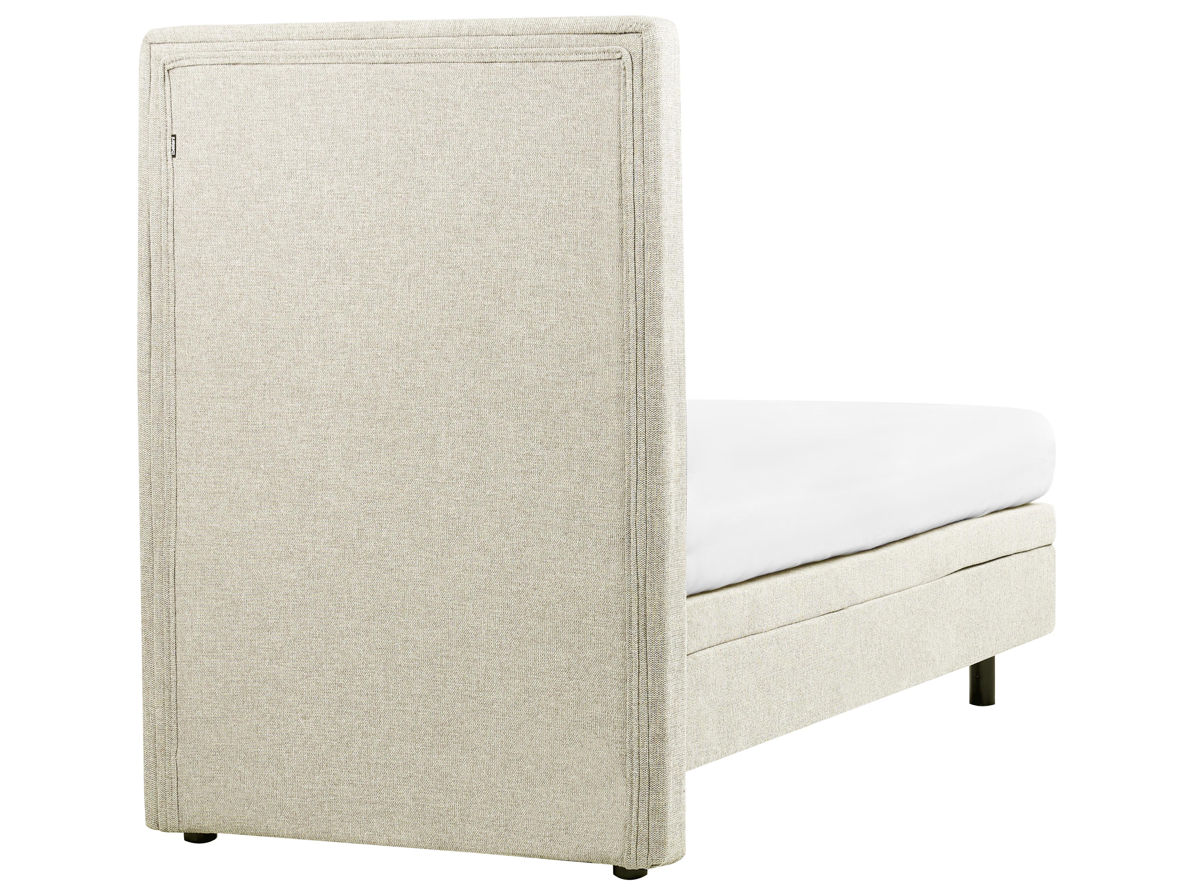 Bett verstellbar Stoff DUKE II 80 x 200 cm Beige_988335