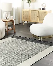 Rug KETENLI White 160 x 230 cm Wool_1178632