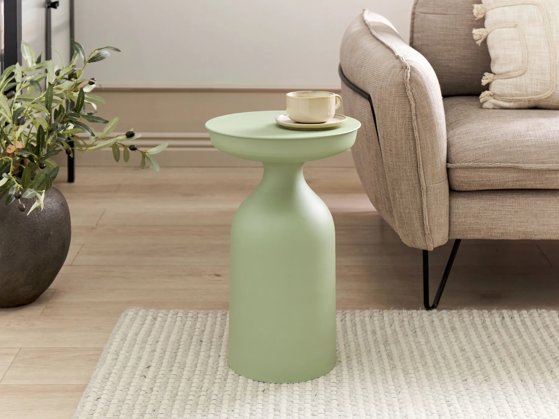 Side Table TENJO Metal Light Green_883230