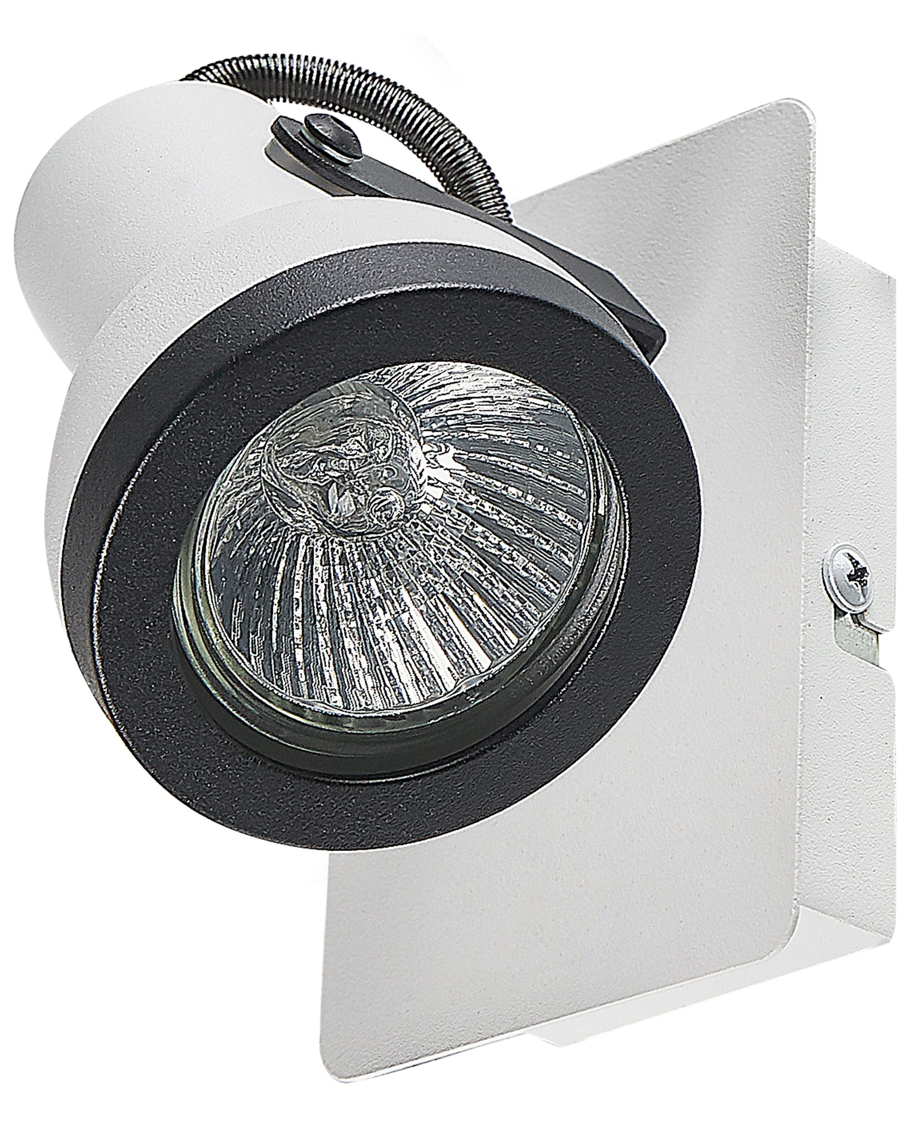 Set of 2 Metal Spotlight Lamps White and Black BARO | Beliani.co.uk