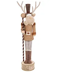 Set of 2 Figurines HAMARI 66/68 cm Bear Reindeer Beige_1156743
