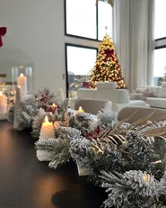 Ośnieżona świąteczna girlanda LED WHITEHORN 180 cm Biały_903044