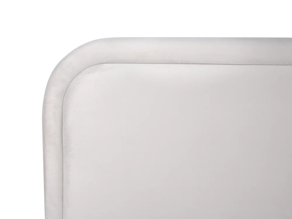 Cama Veludo SUZETTE 140 x 200 cm Cinzento claro_989471