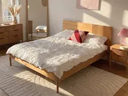 Bett mit Lattenrost Kiefernholz FLAVIGNAC 120 x 200 cm Hellbraun_1099122