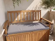 Bench Seat Pad Cushion SOVANA 108 x 45 cm Grey_1113153