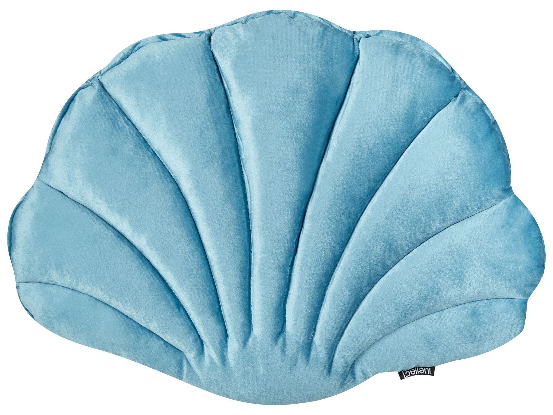 Velvet Seashell Cushion 47 x 35 cm Blue CONSOLIDA_889450