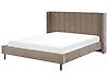 Bed Velvet VILLETTE 180 x 200 cm (EU Super King) Taupe