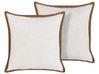 Set of 2 Cotton Cushions 45 x 45 cm Off-White IANTHE_940112