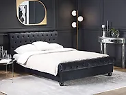 Bed Velvet AVALLON 140 x 200 cm (EU Double) Black_1177363