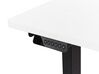 Electric Adjustable Right Corner Desk 160 x 59 cm Black and White DESTINES _927820