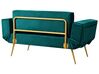 Velvet Sofa Bed Emerald Green SAARELA_932670