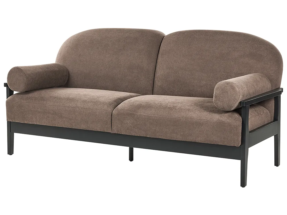Sofa dla 3 osób PILARNE Brązowy_1159549