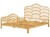 Łóżko rattanowe 160 x 200 cm jasne drewno DOMEYROT_868968