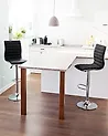 Set of 2 Bar Chairs LUCERNE Swivel Black