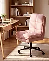Silla de oficina ADDISON Bouclé Rosa