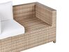 Lounge Set Rattan beige 4-Sitzer Auflagen cremeweiss MILANO_929454